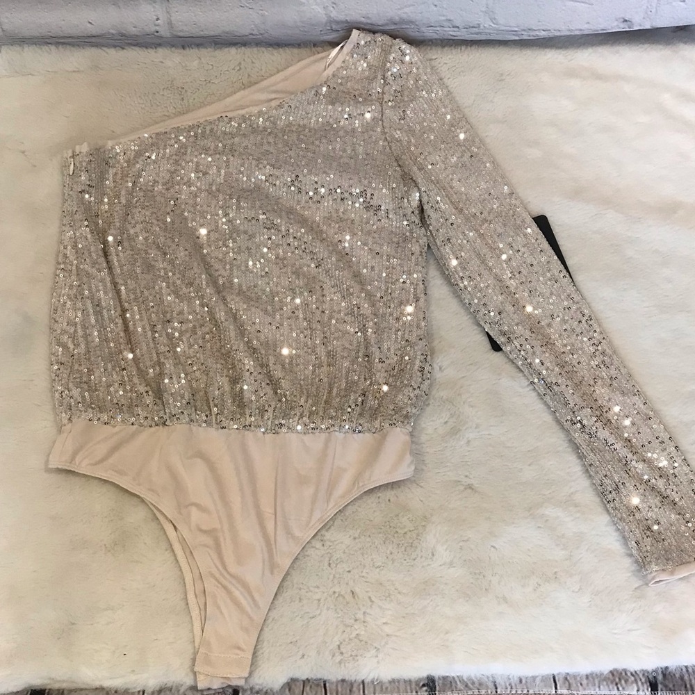 Lulus Cream Sequin Dancing Diva One Shoulder Body… - image 6